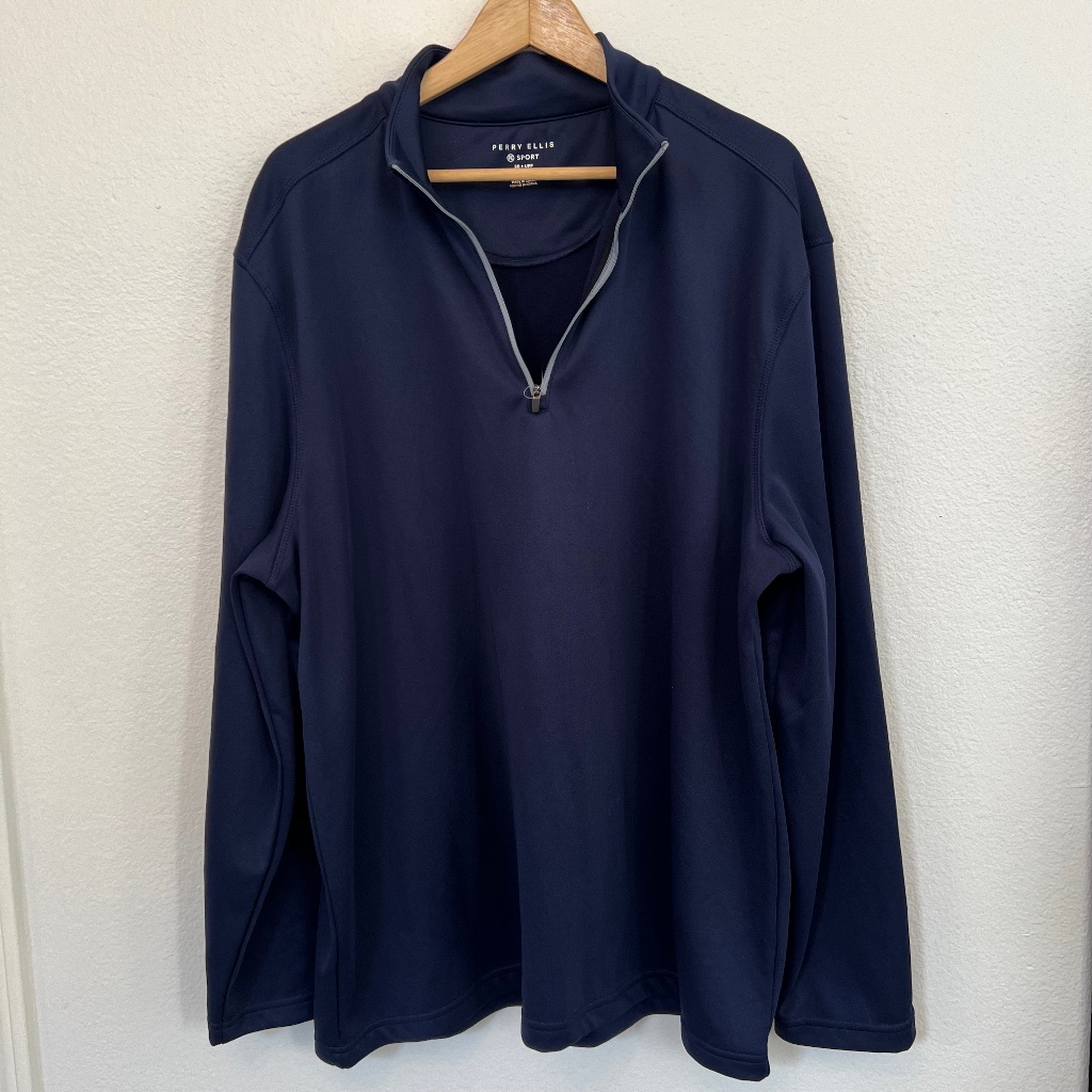 Perry Ellis Sport Quarter Zip Athletic Pullover Nwt